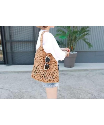 Straw Beach Bag Large Woven Bag Handbag Women's Tote Bag Summer for Travel Crossbody Shoulder Bags (Color : Q) I $11.76 Totes