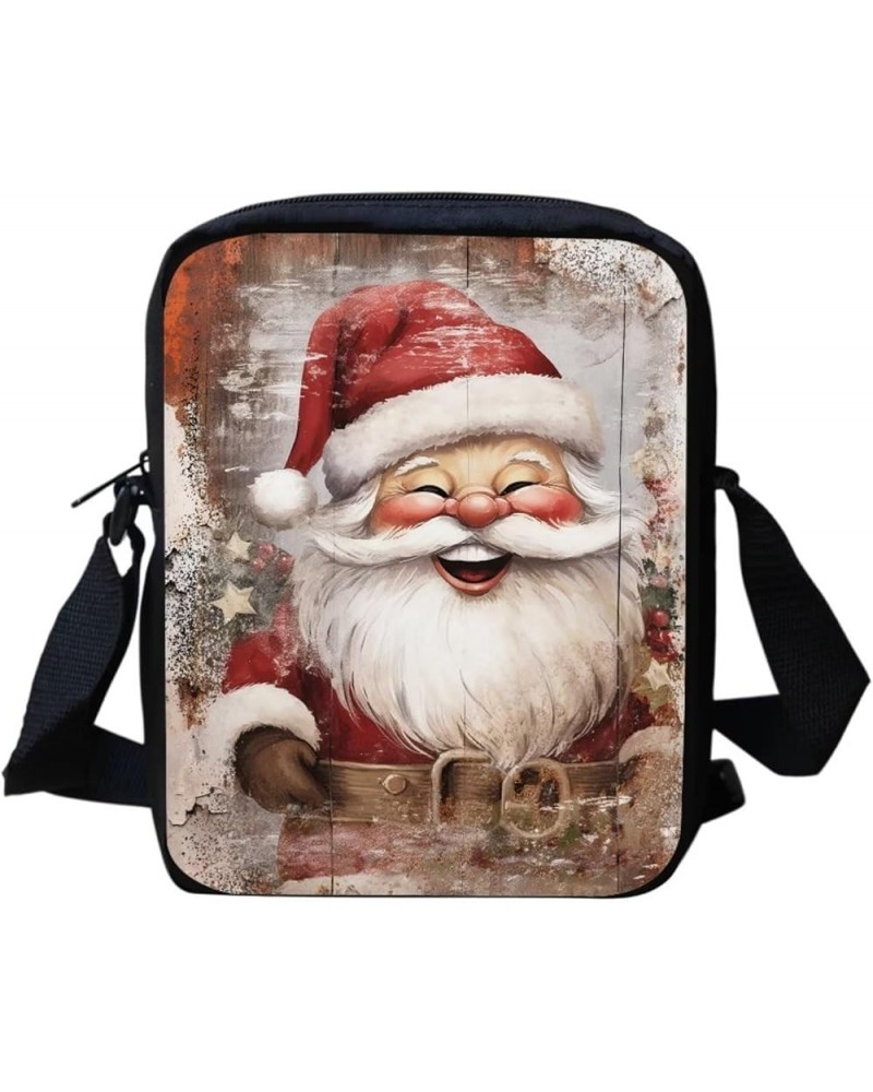 Fashion Sling Purse Kids Adults Casual Crossbody Bag,Adjustable Shoulder Strap Small Handbag,Cell Phone Bag Christ Santa Happ...