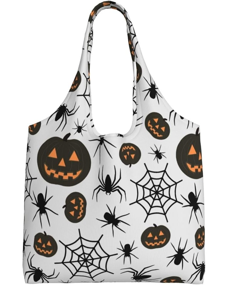 Halloween Spiders Single Shoulder Commuter Canvas Tote Bags For Women And Men Halloween Spiders28 $12.97 Totes