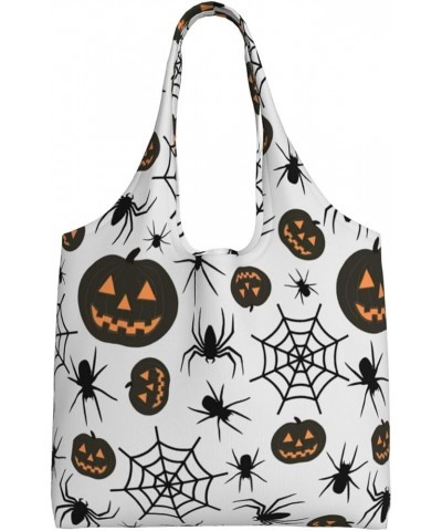 Halloween Spiders Single Shoulder Commuter Canvas Tote Bags For Women And Men Halloween Spiders28 $12.97 Totes