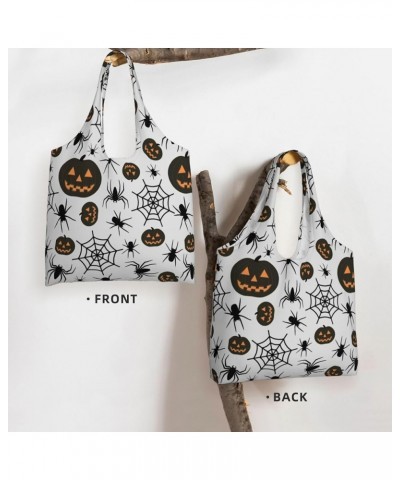 Halloween Spiders Single Shoulder Commuter Canvas Tote Bags For Women And Men Halloween Spiders28 $12.97 Totes