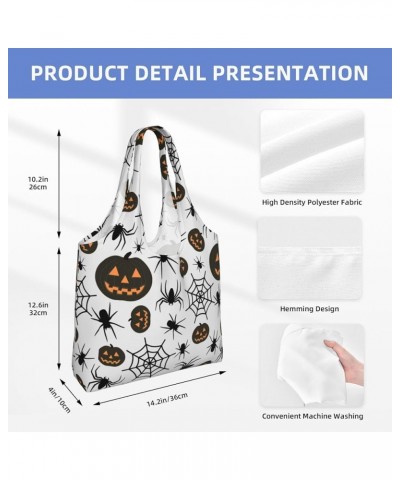 Halloween Spiders Single Shoulder Commuter Canvas Tote Bags For Women And Men Halloween Spiders28 $12.97 Totes