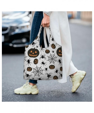 Halloween Spiders Single Shoulder Commuter Canvas Tote Bags For Women And Men Halloween Spiders28 $12.97 Totes