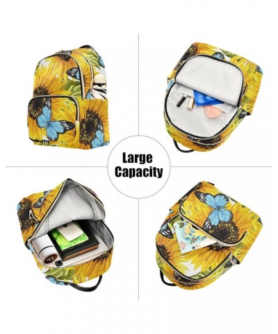 Sunflower Women's Backpack Wallet Casual Small Backpack Fashion Women's Travel Bag School Backpack Color047 Small $16.73 Back...