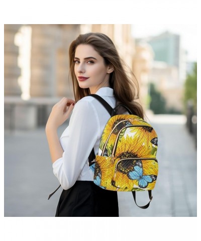 Sunflower Women's Backpack Wallet Casual Small Backpack Fashion Women's Travel Bag School Backpack Color047 Small $16.73 Back...