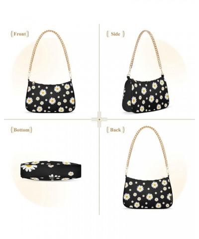 African Mask Symbol Women's Shoulder Handbag Mini Handbags with Zipper Closure Daisy Black $16.19 Shoulder Bags