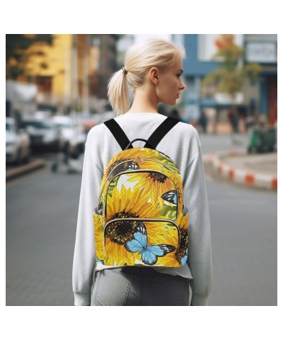 Sunflower Women's Backpack Wallet Casual Small Backpack Fashion Women's Travel Bag School Backpack Color047 Small $16.73 Back...