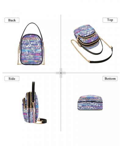 Tribal Ethnic Watercolor Small Chain Crossbody Travel Bag Handbag Cell Phone Purse for Women $9.46 Crossbody Bags