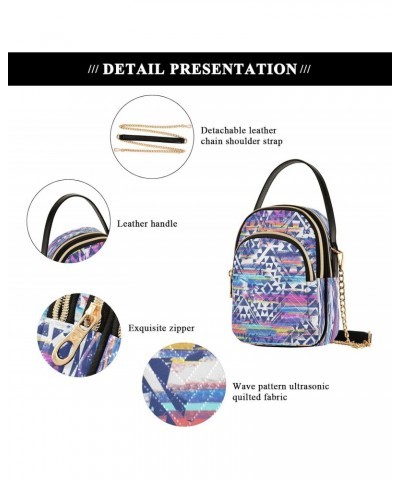 Tribal Ethnic Watercolor Small Chain Crossbody Travel Bag Handbag Cell Phone Purse for Women $9.46 Crossbody Bags