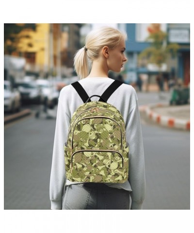 Green Skull Backpack Purse for Women Anti-theft Small Fashion Travel Backpack with Strap Handbag Lady Purse,S Medium $13.33 B...