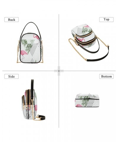 Small Crossbody Cell Phone Bag for Women, Pretty Flowers Mini Over Shoulder Handbag Purse with Credit Card Slots Tropical Pal...