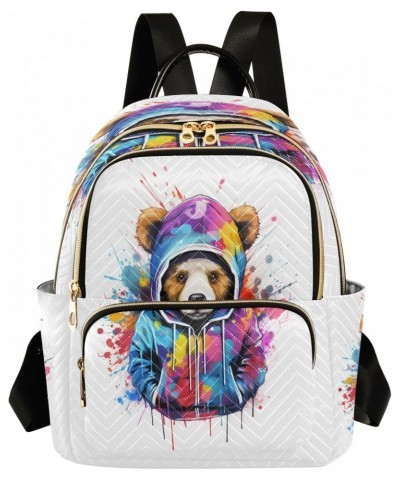 Painted Bear Women Backpack Purse Travel Daypack Shoulder Bag $17.50 Backpacks