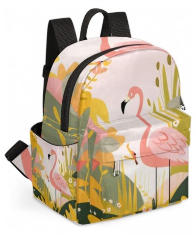 Cartoon Flamingo Bird Small Backpack for Women Ladies Mini Backpack Travel Casual Backpack Purse Satchel Daypack $21.60 Backp...