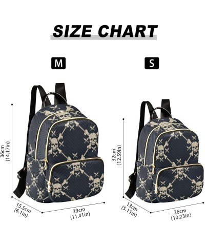 Halloween Women Backpack Pirate Skull Pattern Anti-Theft Travel Backpack with Luggage Belt Durable Handbag Lady Purse Roomy D...