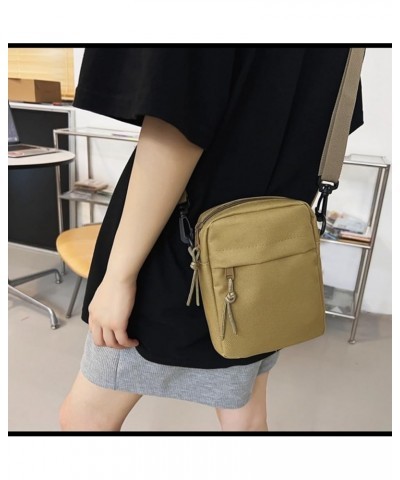 Mini Nylon Crossbody Bag for Men Small Mobile Phone Shoulder Bag Casual Messager Bag Satchel Bag Purse Yellow $10.25 Crossbod...