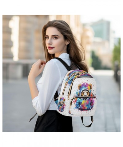 Painted Bear Women Backpack Purse Travel Daypack Shoulder Bag $17.50 Backpacks