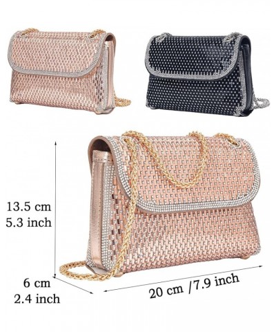 Shoulder Bags Crossbody Bag Purses Handbags Crystals Rhinestone Evening Bag for Women Clutch Purse with Chain Style 2 : Champ...