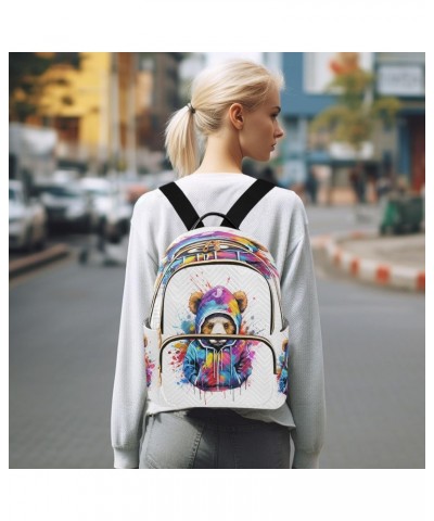 Painted Bear Women Backpack Purse Travel Daypack Shoulder Bag $17.50 Backpacks