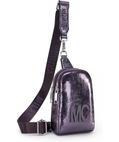 Crossbody Sling Bag for Women Small Cute Purse Spring Fanny Packs B-purple $7.50 Crossbody Bags