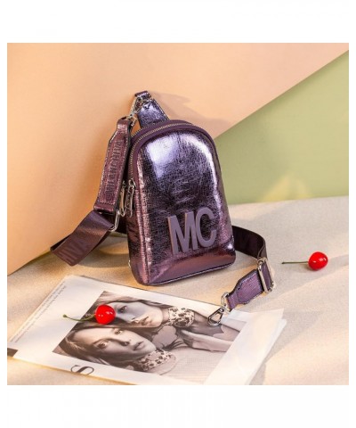 Crossbody Sling Bag for Women Small Cute Purse Spring Fanny Packs B-purple $7.50 Crossbody Bags