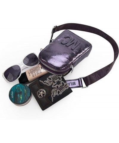 Crossbody Sling Bag for Women Small Cute Purse Spring Fanny Packs B-purple $7.50 Crossbody Bags