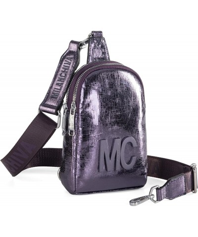 Crossbody Sling Bag for Women Small Cute Purse Spring Fanny Packs B-purple $7.50 Crossbody Bags