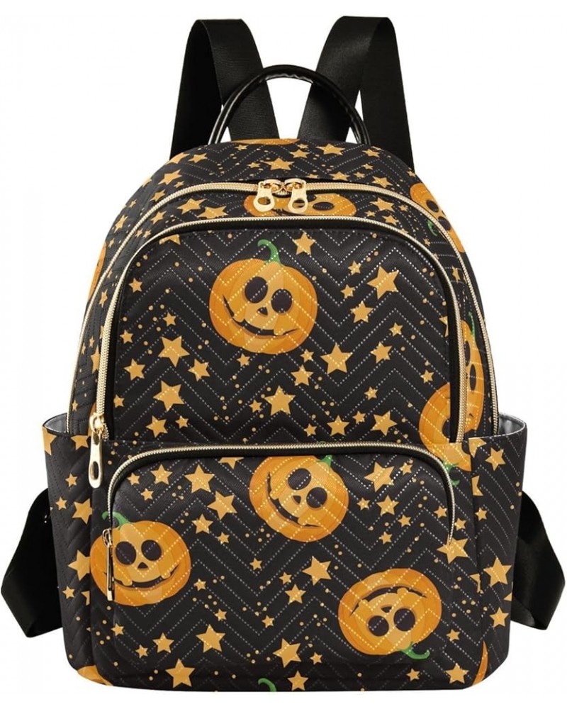 Funny Pumpkin Halloween Party Casual Fashion Polyester Travel Rucksack Shoulder Bag Color Small $20.34 Backpacks