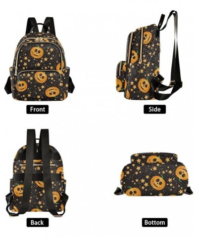 Funny Pumpkin Halloween Party Casual Fashion Polyester Travel Rucksack Shoulder Bag Color Small $20.34 Backpacks