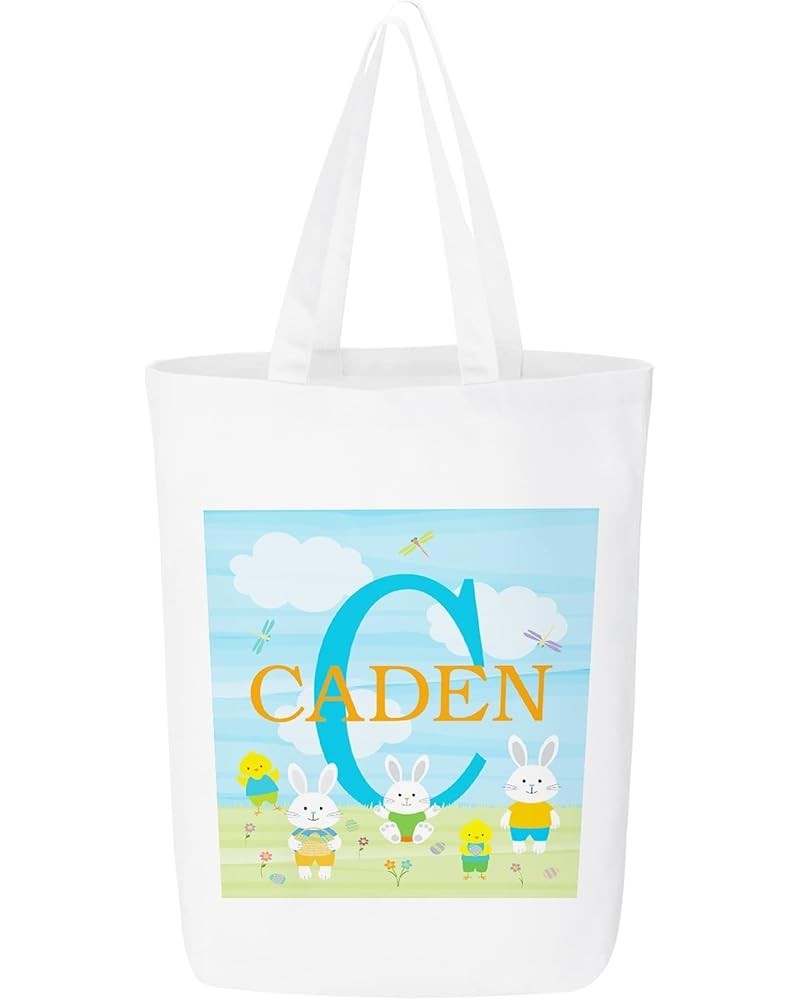 Easter Bunny Easter Tote Initial & Name - Blue $13.33 Totes