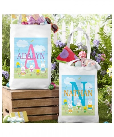 Easter Bunny Easter Tote Initial & Name - Blue $13.33 Totes