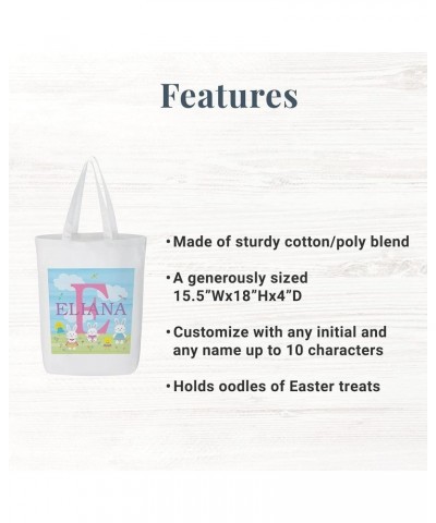 Easter Bunny Easter Tote Initial & Name - Blue $13.33 Totes