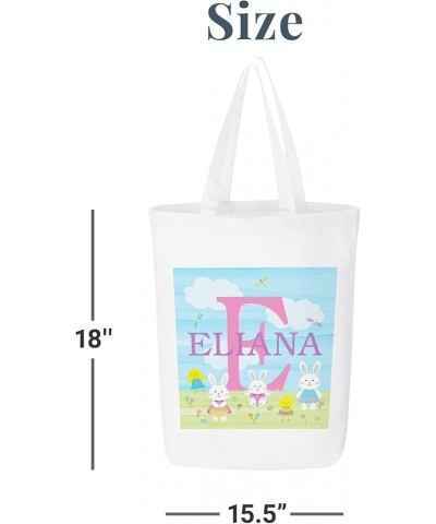 Easter Bunny Easter Tote Initial & Name - Blue $13.33 Totes