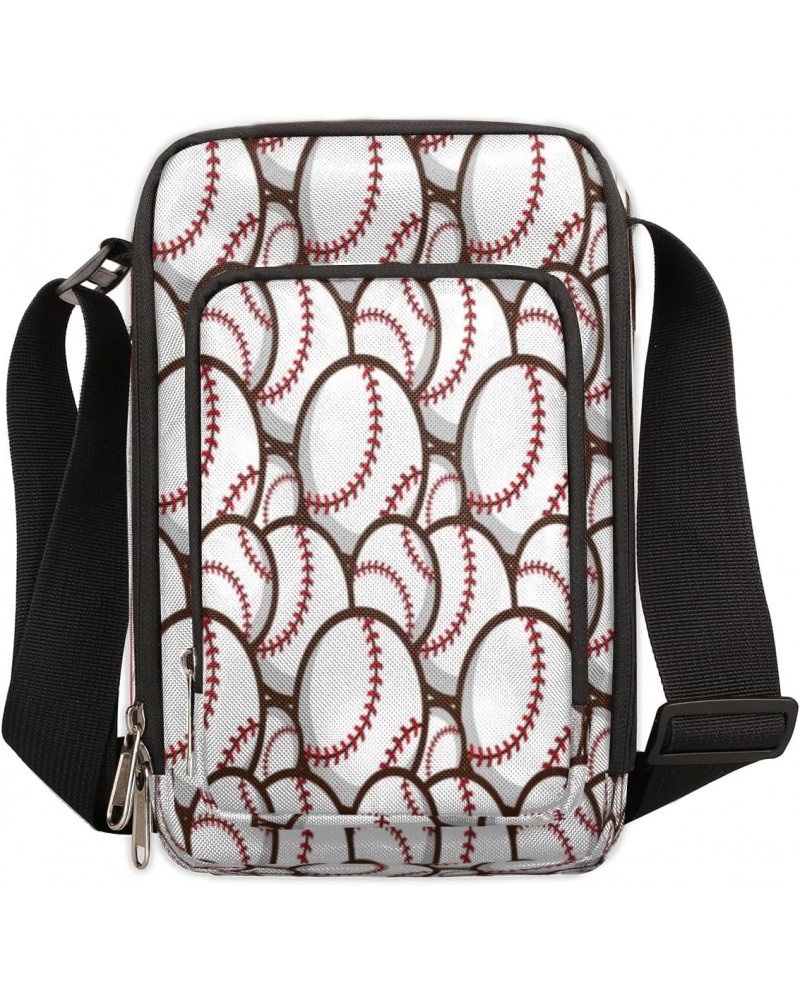 Baseball Pattern Small Crossbody Bags for Women Trendy Cross Body Phone Purse Wallet Baseball Sport Mens Travel Crossbody Bag...