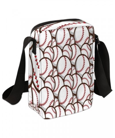 Baseball Pattern Small Crossbody Bags for Women Trendy Cross Body Phone Purse Wallet Baseball Sport Mens Travel Crossbody Bag...