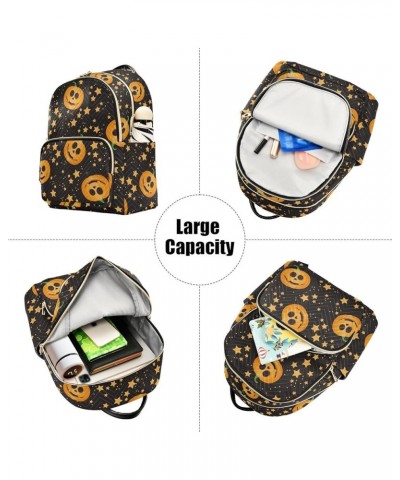 Funny Pumpkin Halloween Party Casual Fashion Polyester Travel Rucksack Shoulder Bag Color Small $20.34 Backpacks