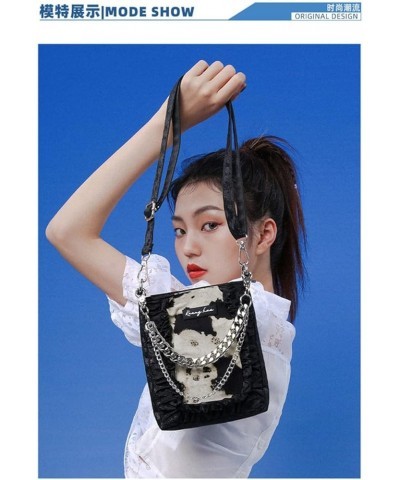 Nylon Messenger Mobile Phone Bag Simple Small Square Bag Fashion Small Shoulder Bag Mini Women's Bag(Radiation Black) Radiati...