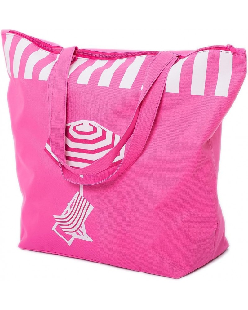 Beach Bag - Beach Bags for Women - Large Waterproof Beach Bag with Zipper and Internal Zipped Pockets Umbrella - Pink $9.50 T...