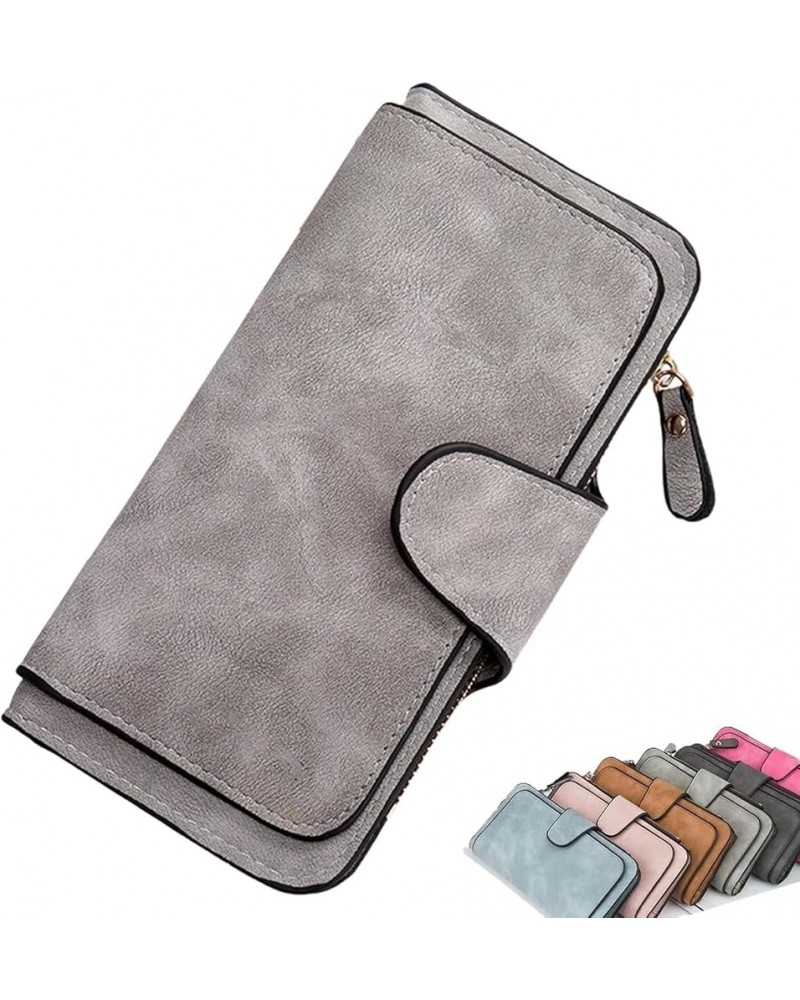 Retro Glamorous Multiple Slots Women Wallets, Portable Pu Leather Trifold Wallets, Fashion Billfolds Long Purse Credit Card C...