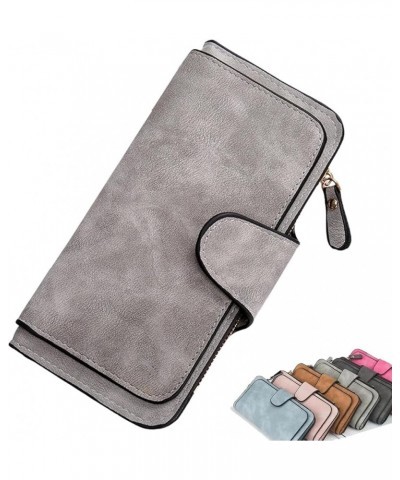 Retro Glamorous Multiple Slots Women Wallets, Portable Pu Leather Trifold Wallets, Fashion Billfolds Long Purse Credit Card C...