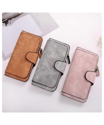 Retro Glamorous Multiple Slots Women Wallets, Portable Pu Leather Trifold Wallets, Fashion Billfolds Long Purse Credit Card C...