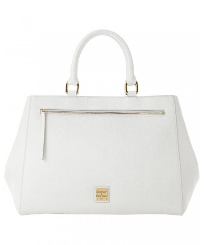 Handbag, Saffiano Zip Satchel - Off White $92.80 Satchels