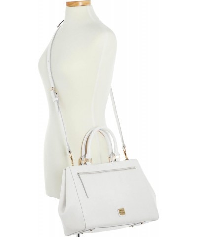 Handbag, Saffiano Zip Satchel - Off White $92.80 Satchels