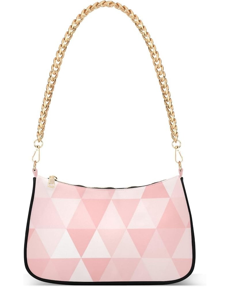 Shoulder Bags for Women, Triangular Geometric Pattern Hobo Tote Handbag, Retro Chain Bag Purse with Zipper Color03 $12.00 Sho...