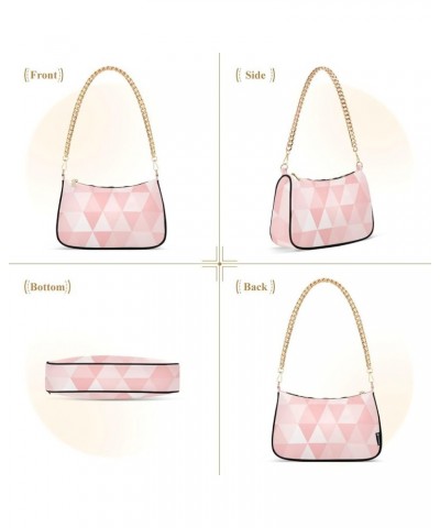 Shoulder Bags for Women, Triangular Geometric Pattern Hobo Tote Handbag, Retro Chain Bag Purse with Zipper Color03 $12.00 Sho...