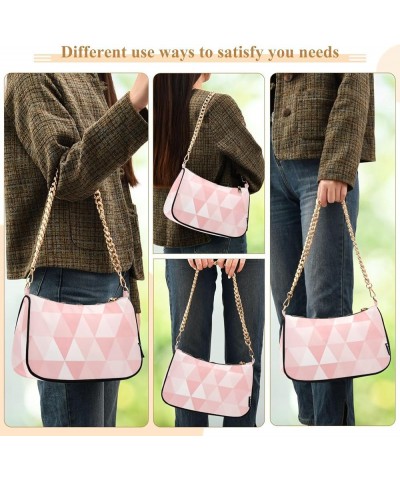 Shoulder Bags for Women, Triangular Geometric Pattern Hobo Tote Handbag, Retro Chain Bag Purse with Zipper Color03 $12.00 Sho...