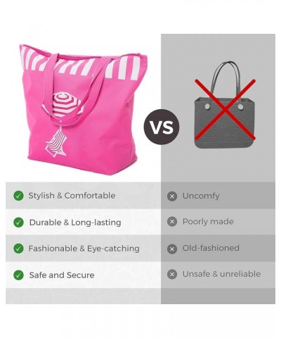 Beach Bag - Beach Bags for Women - Large Waterproof Beach Bag with Zipper and Internal Zipped Pockets Umbrella - Pink $9.50 T...