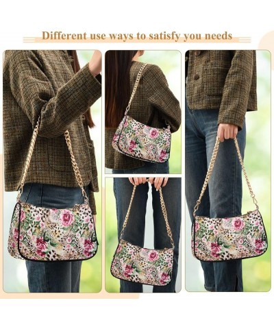 Women Handbag Purses Rainbow Leopard Chain Shoulder bag Small Ladies Hobo Tote Handbags Evening Purse Leopard 51 $15.50 Hobo ...