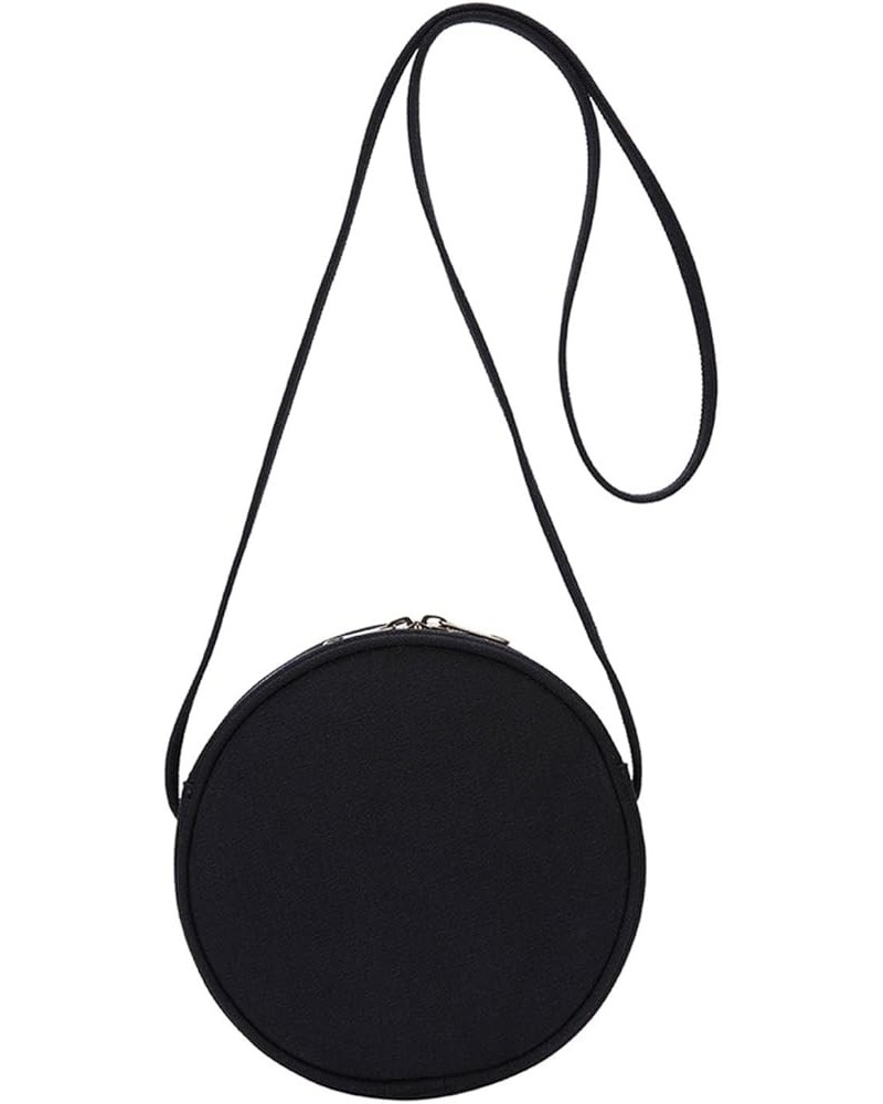 Round Crossbody Bags, Fashion Circle Crossbody Purse Clutch Handbag, Lightweight Black $9.19 Crossbody Bags