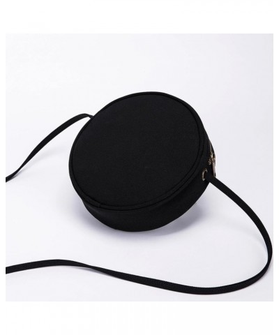 Round Crossbody Bags, Fashion Circle Crossbody Purse Clutch Handbag, Lightweight Black $9.19 Crossbody Bags