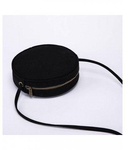 Round Crossbody Bags, Fashion Circle Crossbody Purse Clutch Handbag, Lightweight Black $9.19 Crossbody Bags